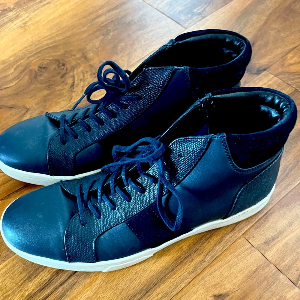Calvin Klein Ignotus Blue High-Top Sneakers with Padded Ankle